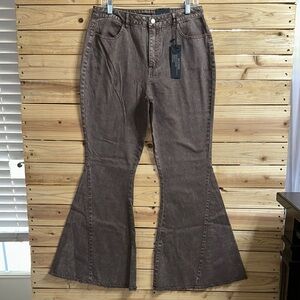 Versona Brown Flare & Wide Leg Jeans